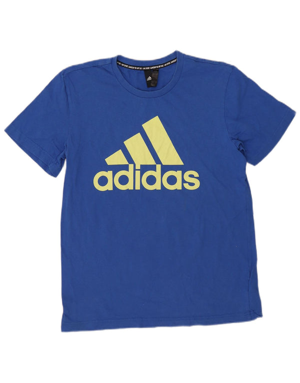 Adidas T-Shirt Graphique Homme Bleu Moyen Coton