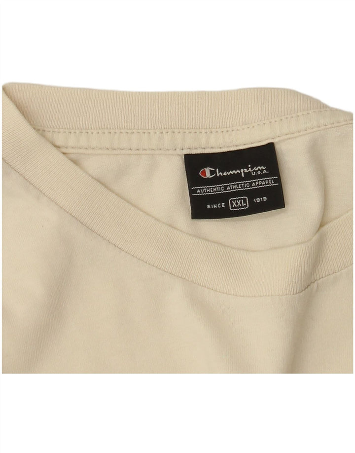 Champion T-Shirt Homme Haut 2XL Blanc