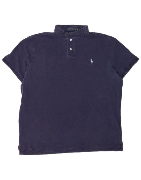 Polo Ralph Lauren Polo ajusté personnalisé pour hommes 2XL en coton bleu marine