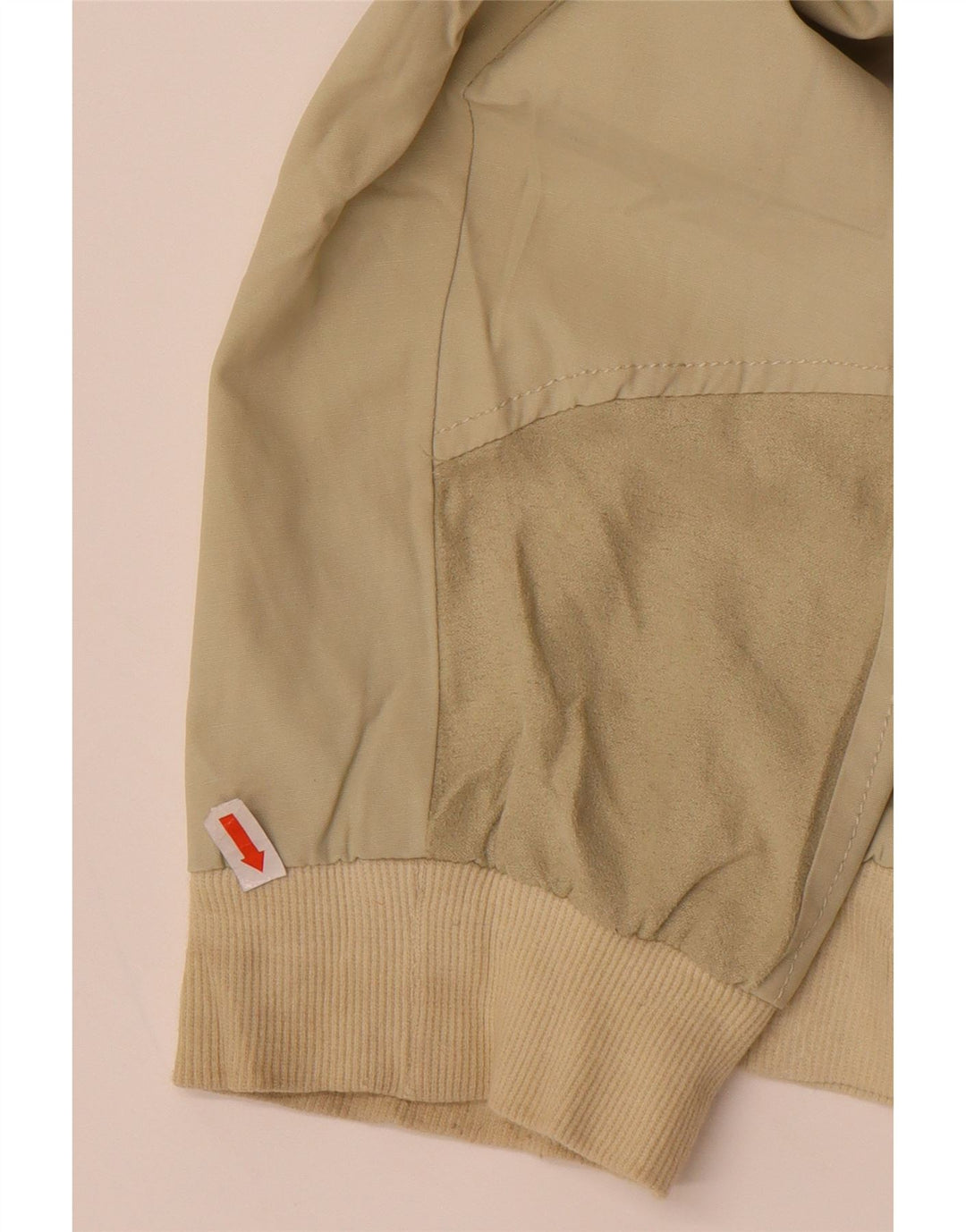 VINTAGE Mens Bomber Jacket UK 38 Medium Beige Nylon