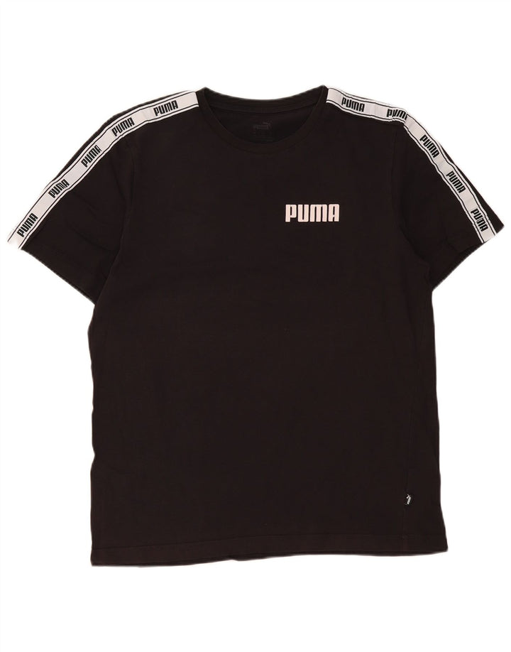 Puma T-Shirt Graphic Homme Noir Moyen Coton Colorblock