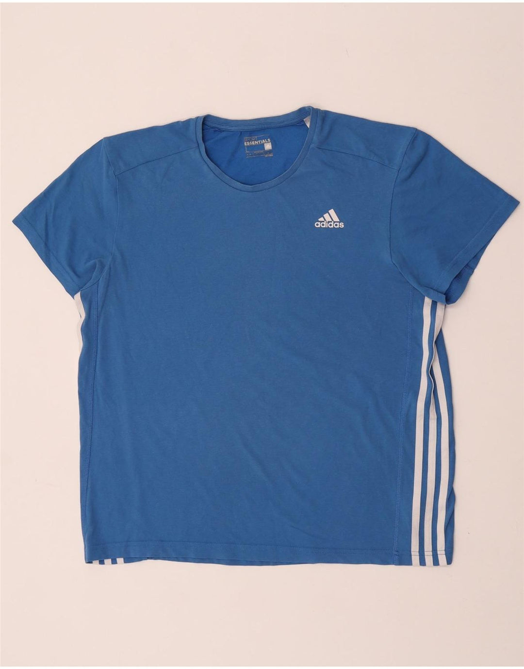 Adidas Hommes Climalite T-Shirt Haut Grand Bleu Coton