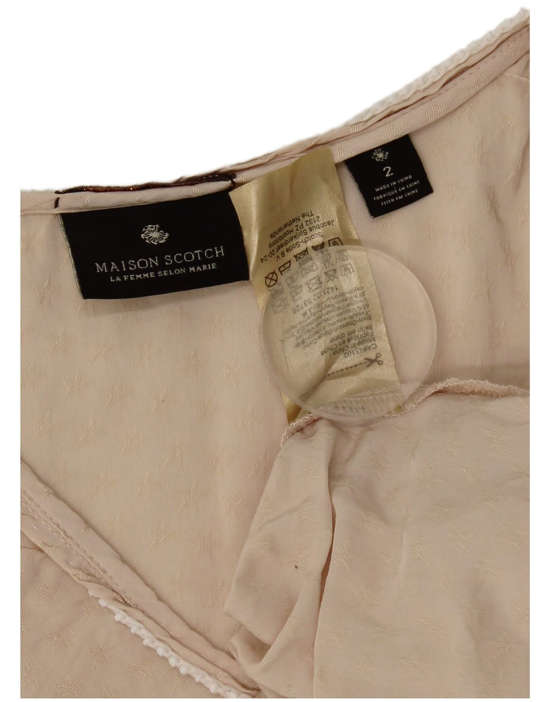Maison Scotch Débardeur Oversize US 2 XS Beige Viscose |