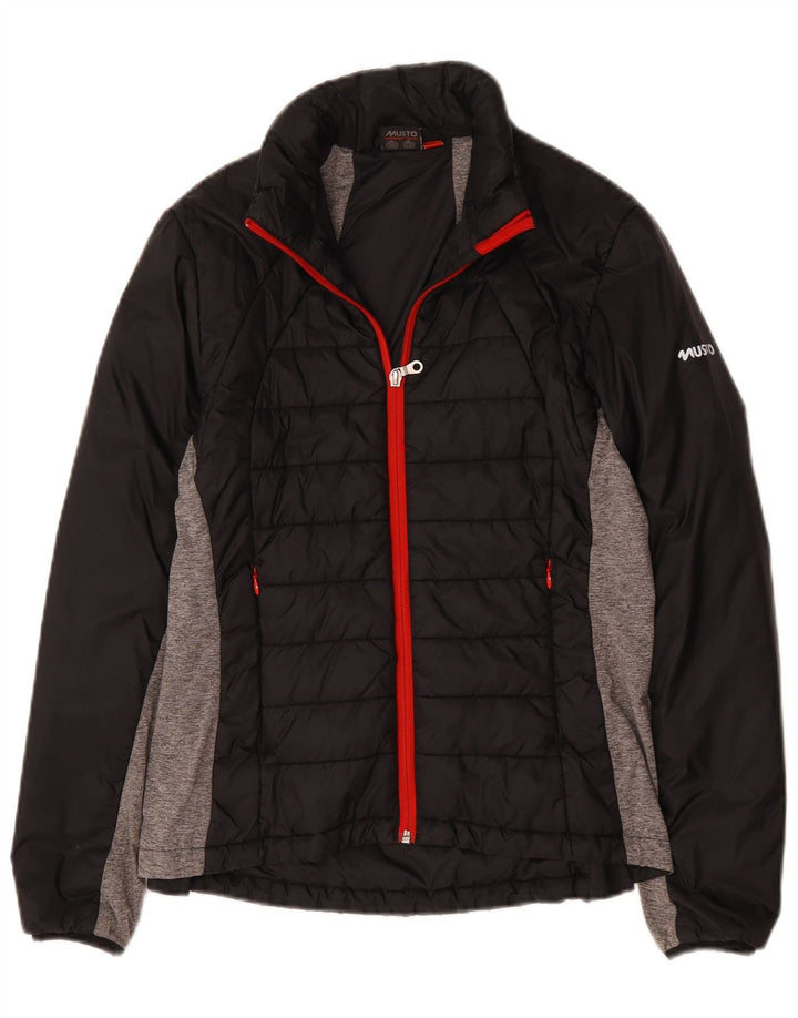 Musto Veste matelassée graphique pour garçon 13-14 ans Noir Colourblock Polyamide