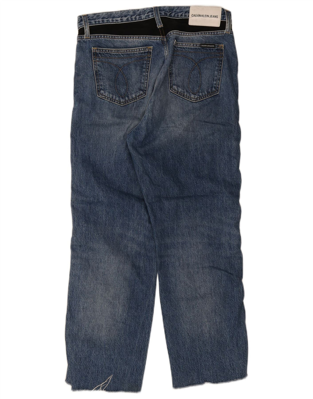 Calvin Klein Jean droit femme W30 L26 bleu coton