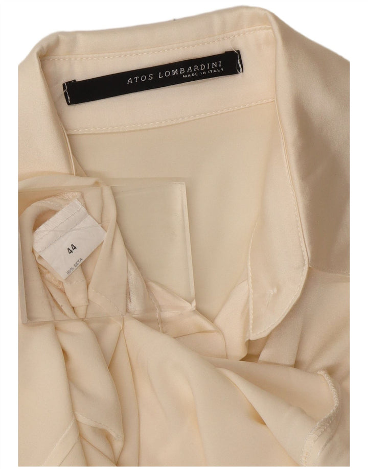 ATOS LOMBARDINI Chemisier à manches longues pour femme IT 44 Medium Off White