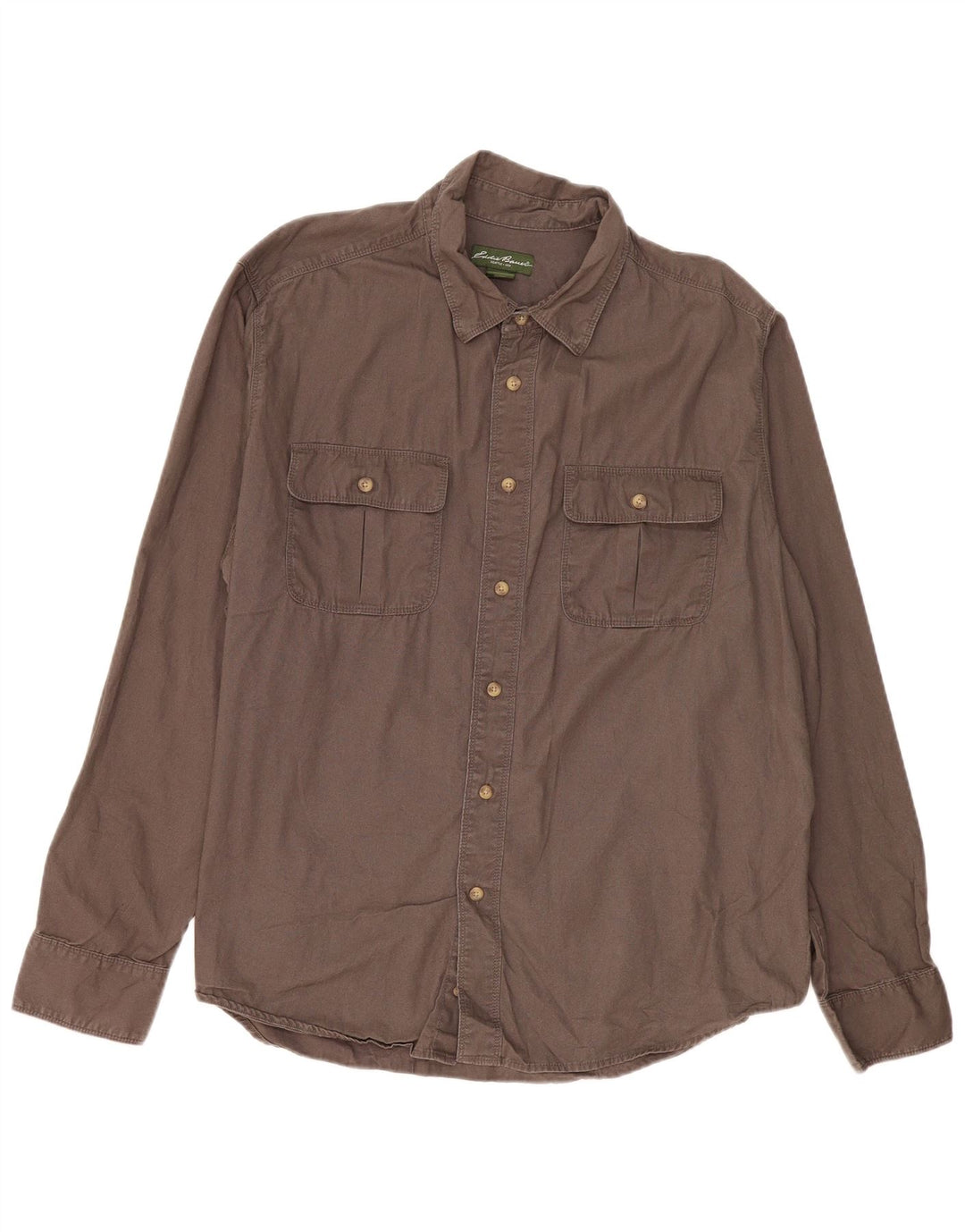 Eddie Bauer Chemise Homme 2XL Coton Marron