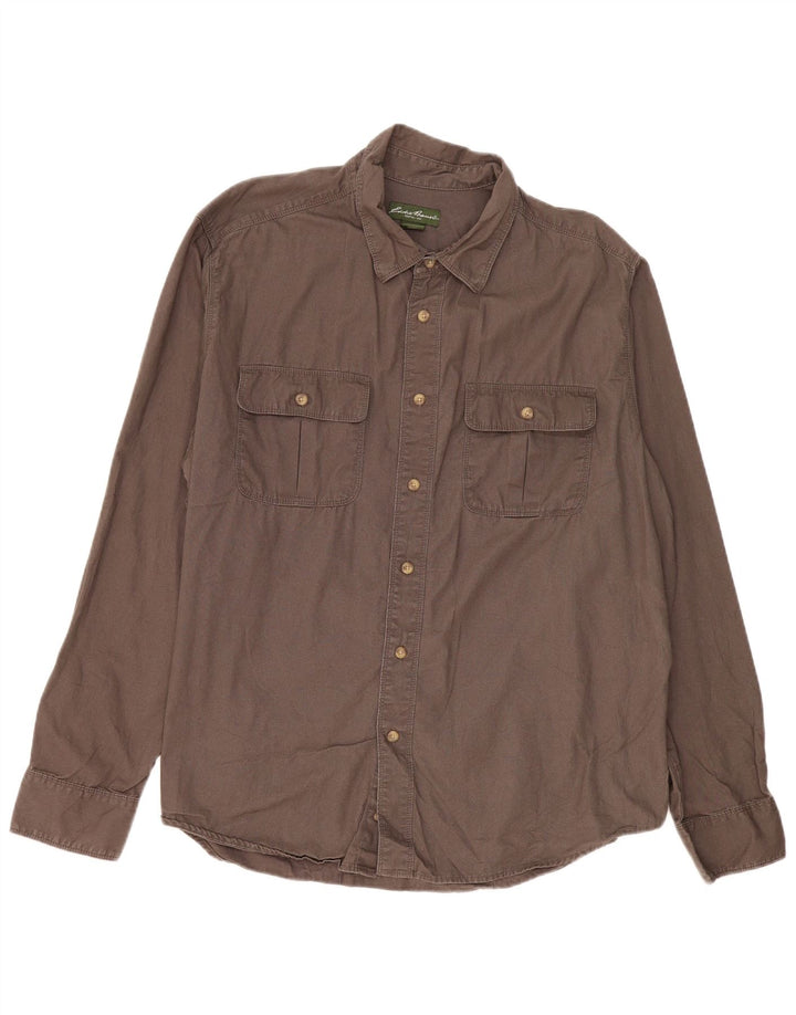 Eddie Bauer Chemise Homme 2XL Coton Marron