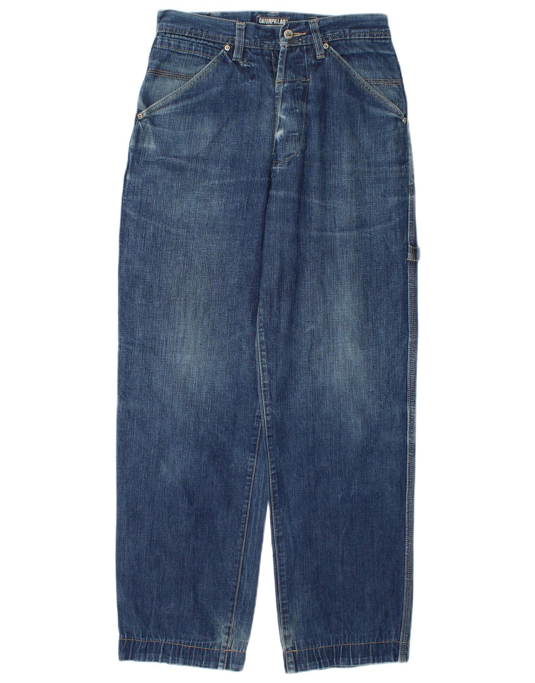 Caterpillar Jean Cargo Droit Homme W28 L31 Bleu Coton