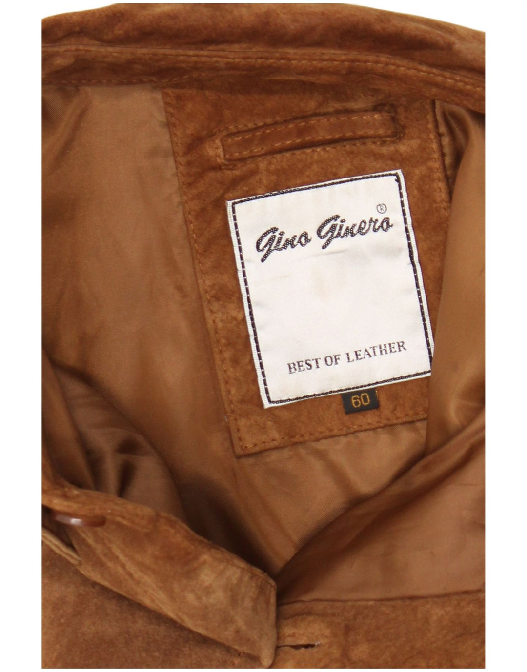 veste en daim homme vintage UK 42 XL cuir marron