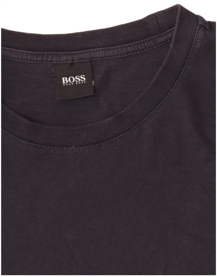 Hugo Boss Femme T-Shirt Top Large Noir Coton