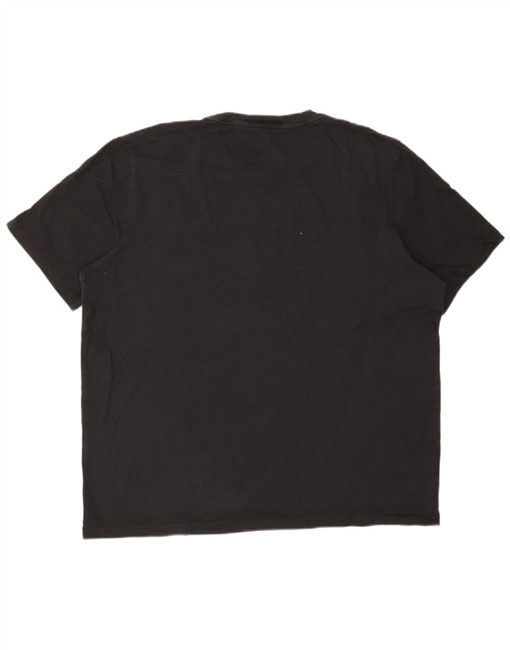 FRED PERRY T-Shirt Graphique Homme Top 2XL Coton Noir