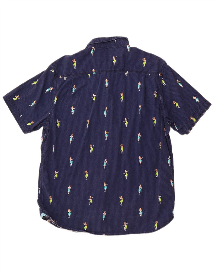 Tommy Bahama Chemise à Motif Abstrait Homme Bleu Marine Moyen Coton