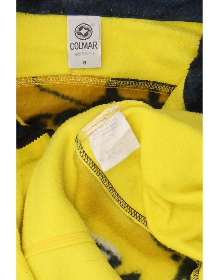 Colmar Pull polaire à col zippé pour homme 2XL Jaune Colorblock Polyester