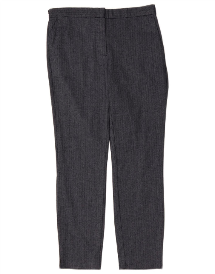 Pantalon de costume slim femme Zara Medium W28 L27 bleu marine à chevrons