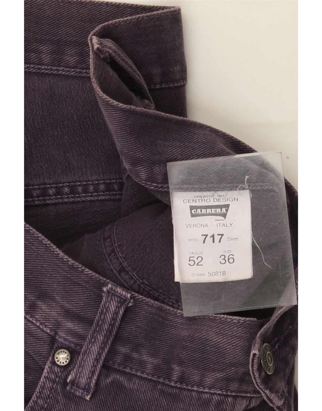Carrera Jeans Droit W36 L29 Violet Coton Homme