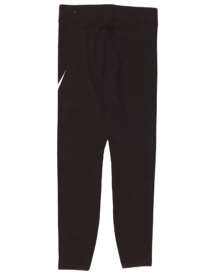 NIKE Leggings graphiques pour femmes UK 12 coton noir moyen