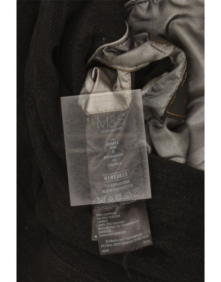 Marks & Spencer Veste militaire pour homme UK 36 Petit coton noir