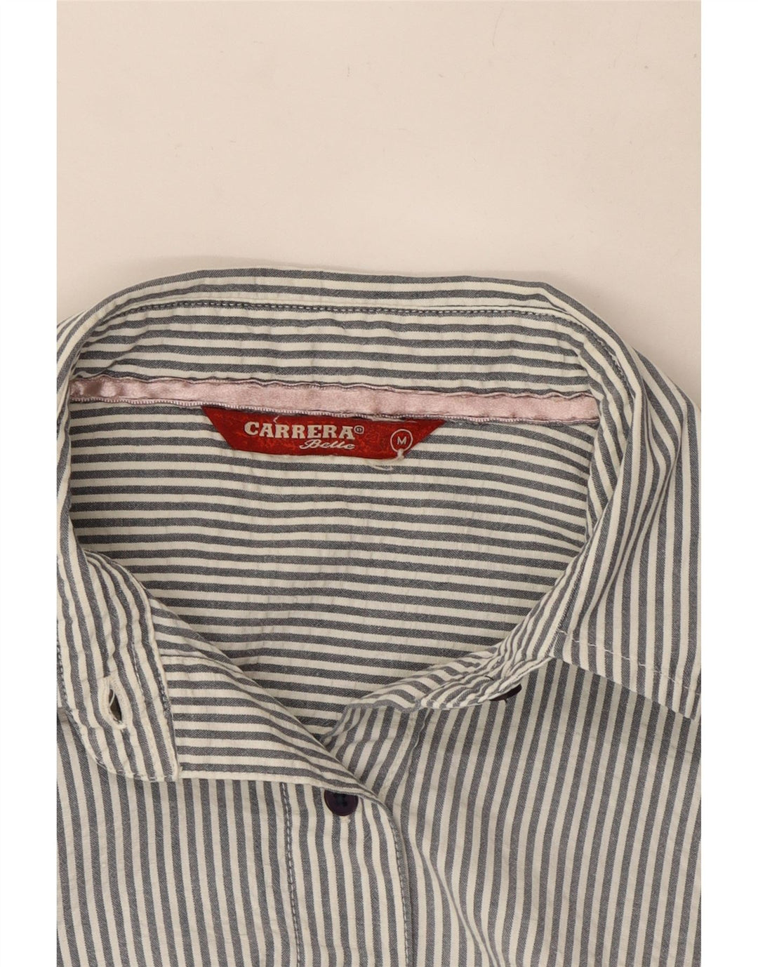 Carrera Chemise Femme UK 12 Gris Moyen Rayé