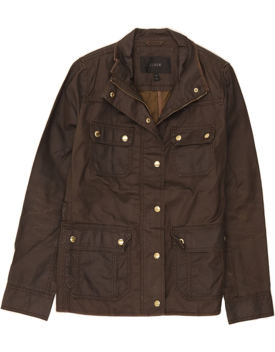 J. CREW Veste utilitaire pour femme UK 10 Petit coton marron