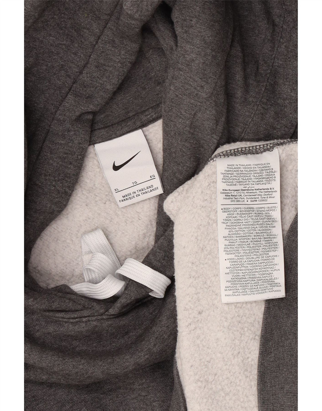 Nike Pull à capuche pour homme XL Gris Coton