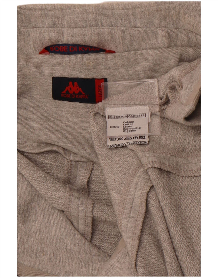 KAPPA Veste Blazer 3 Boutons Femme UK 14 Grand Coton Gris