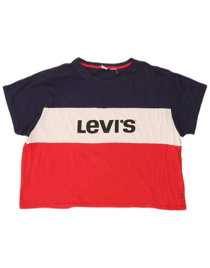 LEVI'S T-Shirt Crop Graphique Femme EU 40 Moyen Multicolore