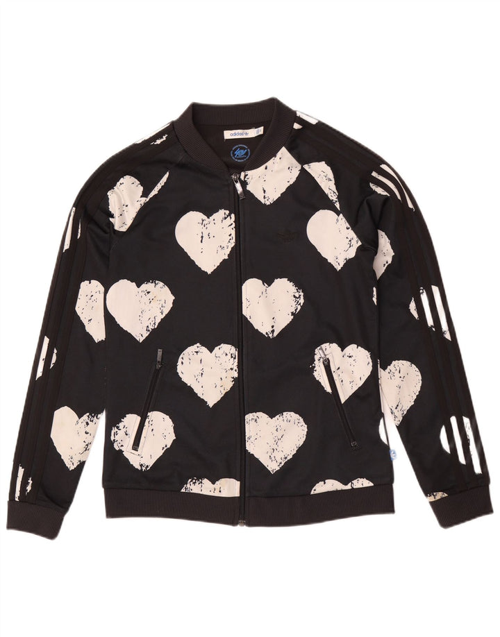 Adidas Veste de survêtement graphique pour femme IT 42 Medium Black Heart