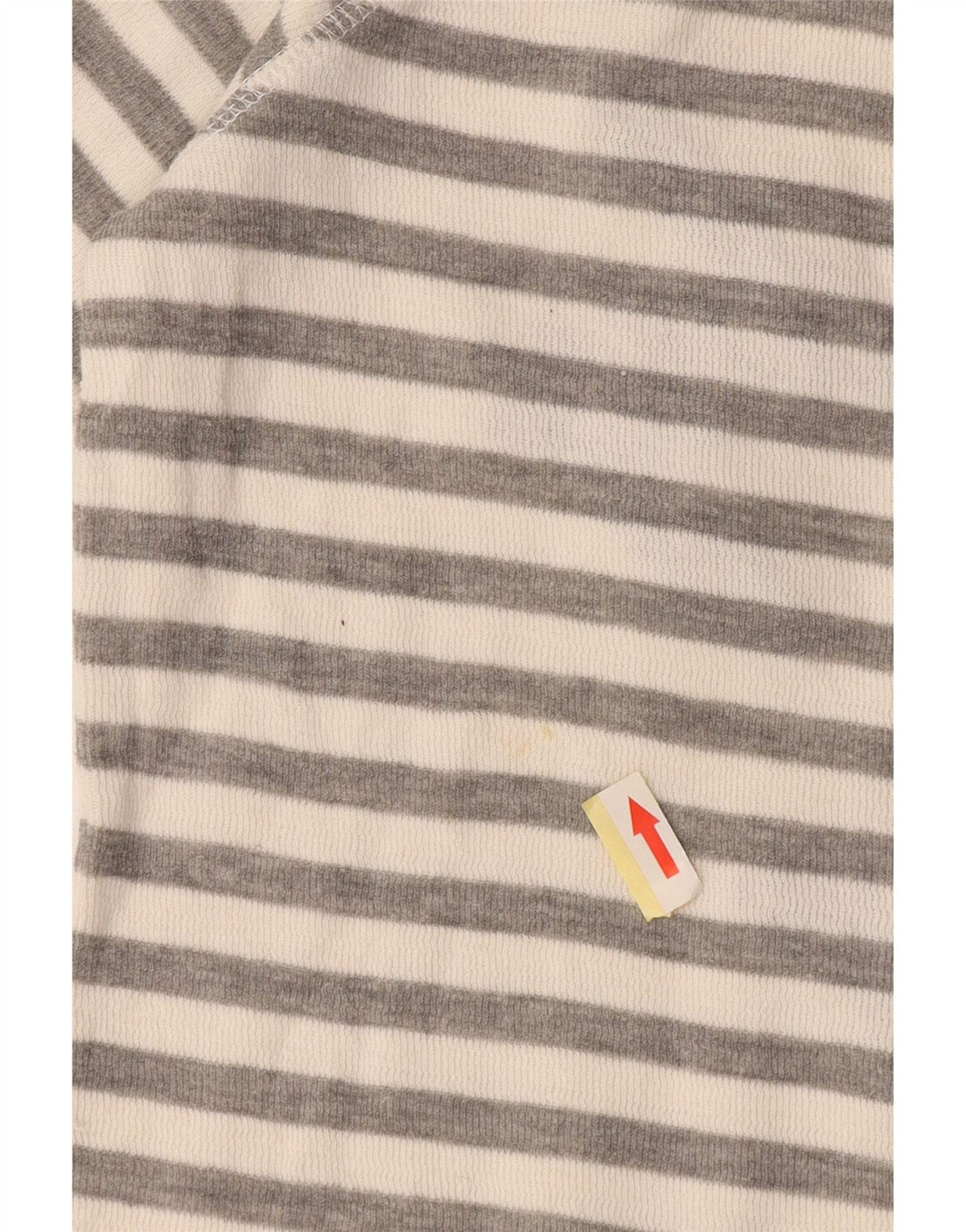 Superdry Haut graphique à manches longues pour femme UK 10 Petit coton rayé gris