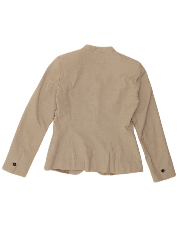 Zara Veste Blazer 1 Bouton Femme EU 38 Petit Pied De Poule Beige