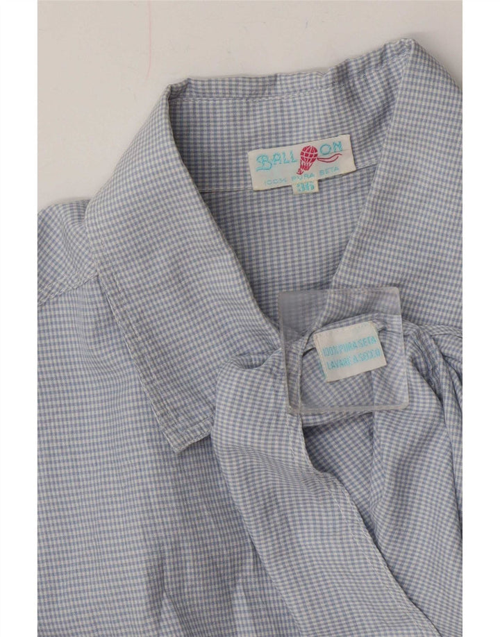 Balloon Chemise surdimensionnée pour femme EU 36 Petit bleu vichy en soie