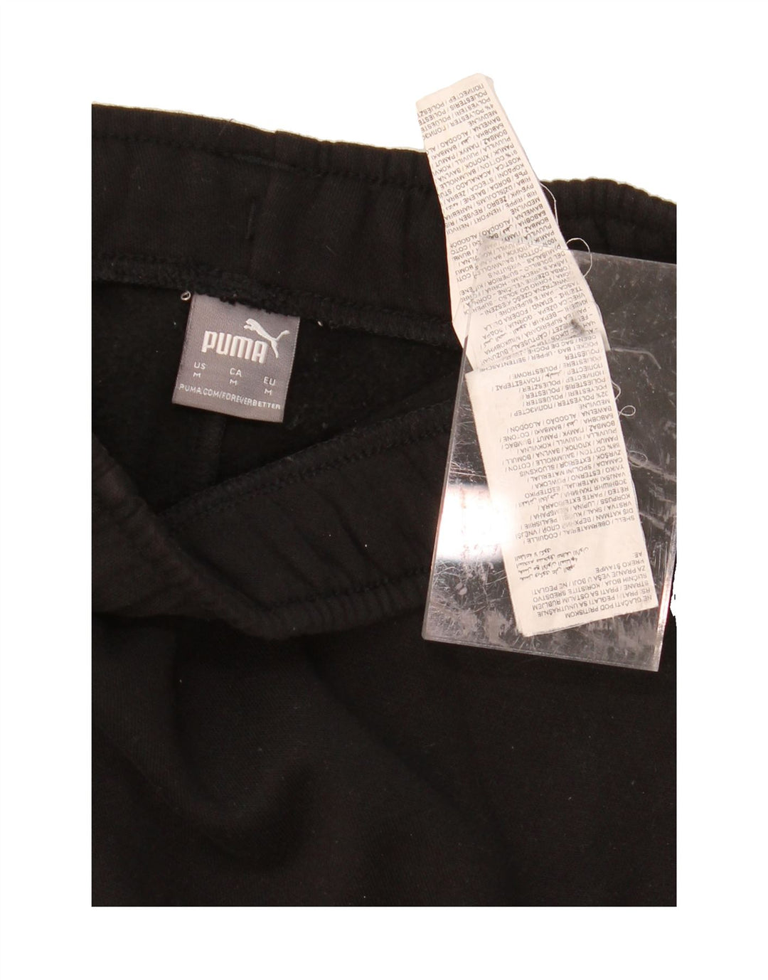 PUMA Mens Tracksuit Trousers Joggers Medium  Black Cotton Vintage Puma and Second-Hand Puma from Messina Hembry 