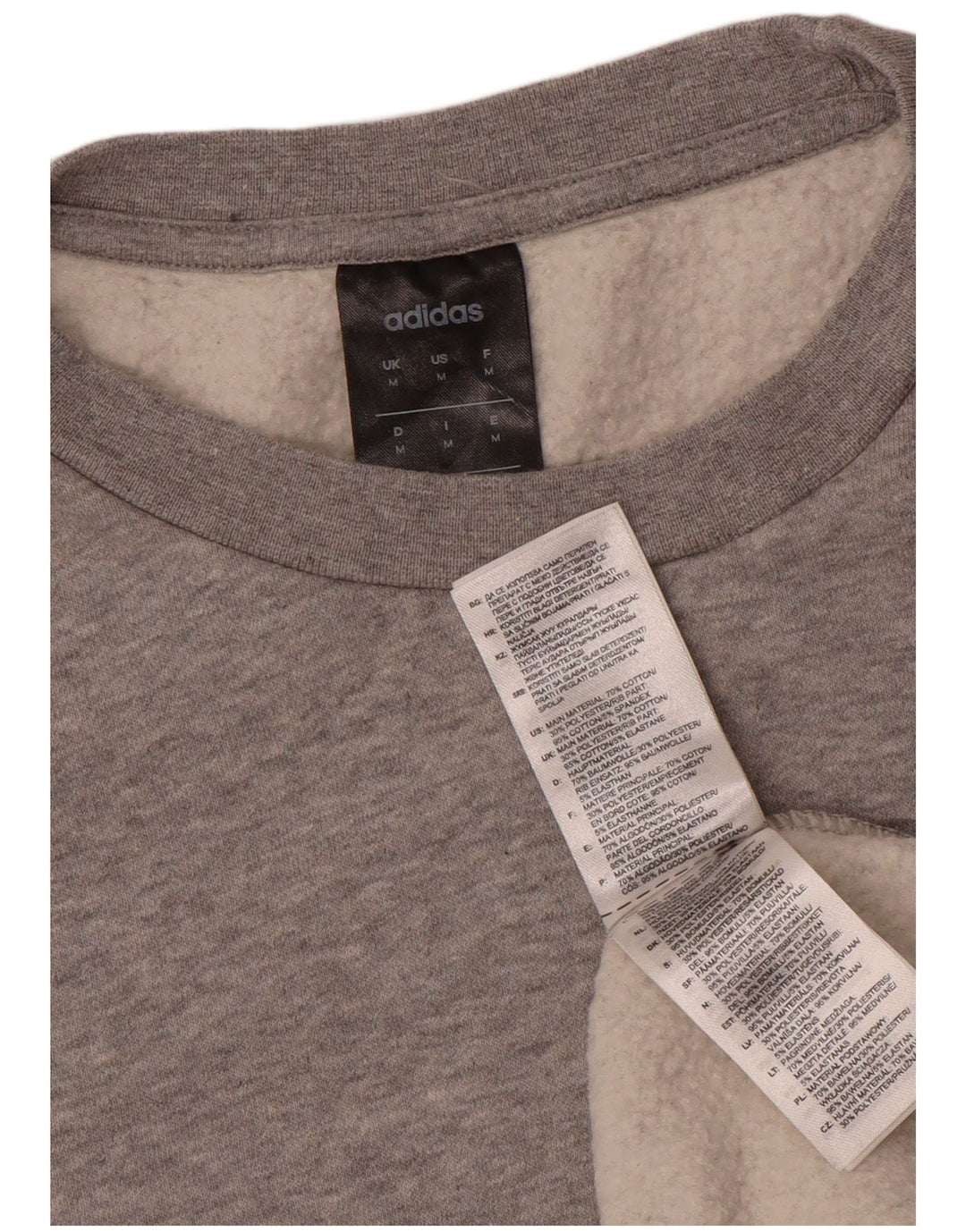 Adidas Sweat-Shirt Homme Gris Moyen Coton
