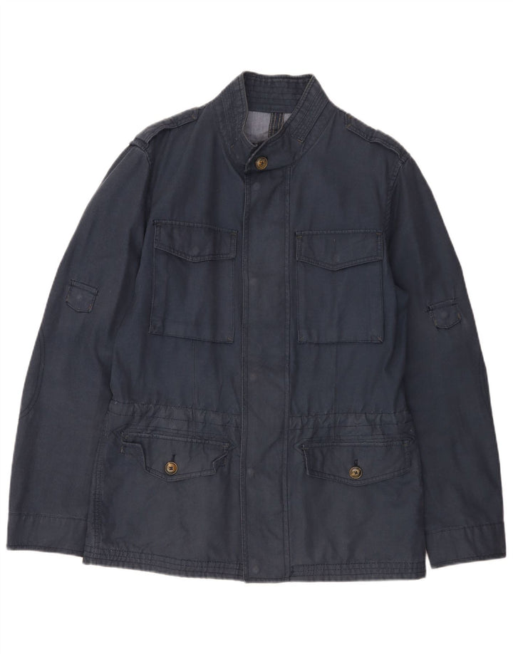 MASSIMO DUTTI Veste militaire pour homme UK 36 Small Bleu marine