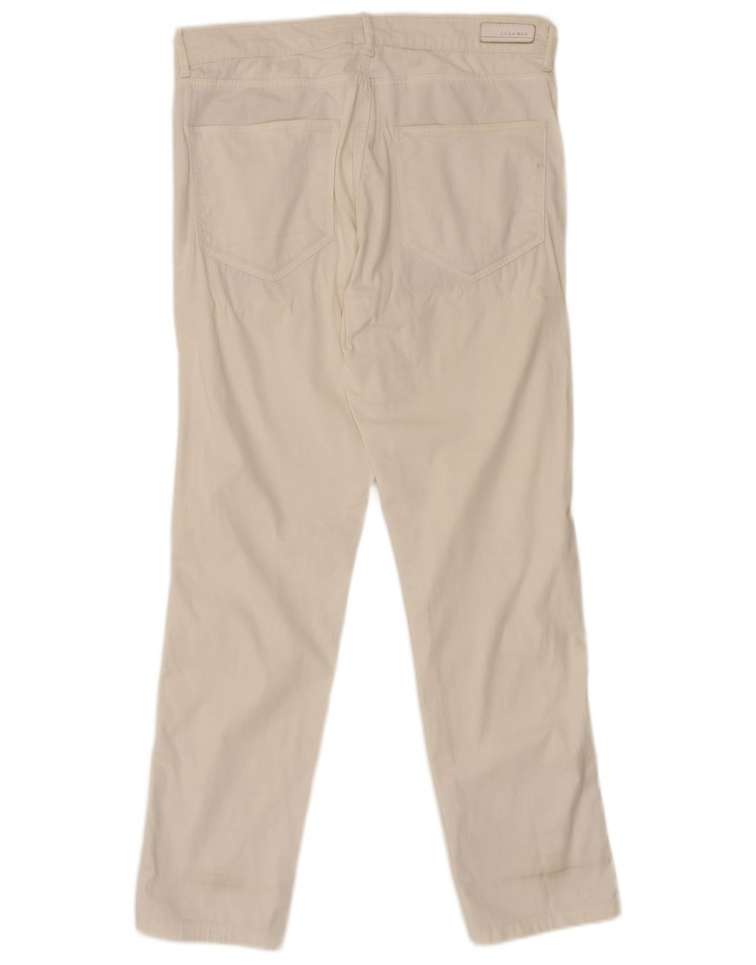 Zara Pantalon décontracté slim pour homme EU 40 Medium W31 L29 Blanc