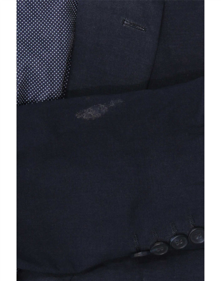 Marks & Spencer Veste blazer à 2 boutons pour homme UK 38 en laine bleu marine moyen