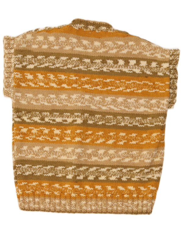 vintage Womens V-Col Jumper Sweater UK 18 XL Multicolore Rayé