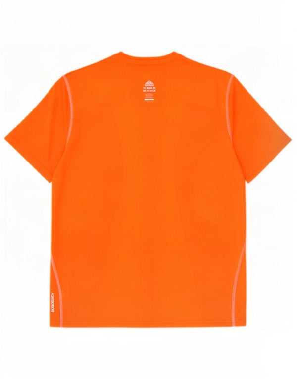 Adidas Mens Climacool T-Shirt Top Medium Orange Polyester