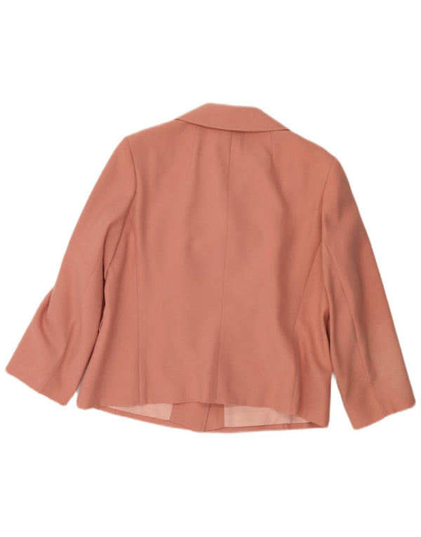 Goldix Veste Blazer 4 Boutons Femme UK 12 Laine Rose Moyen