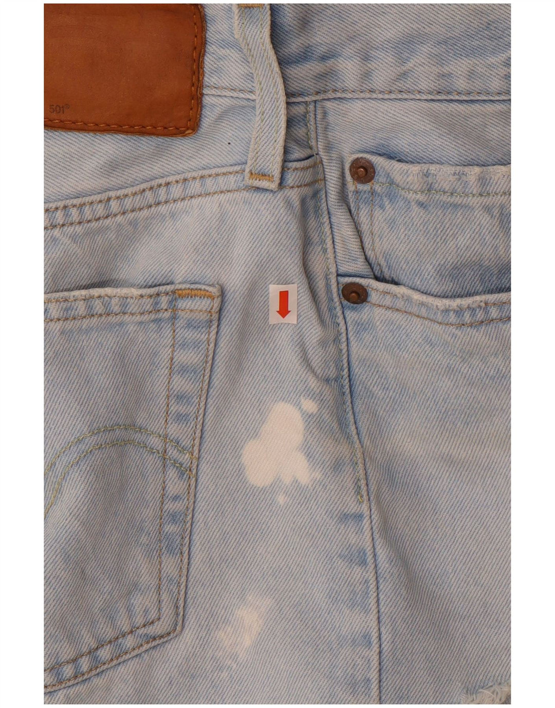 Levi's Short en Jean 501 Femme W27 Petit Bleu Coton