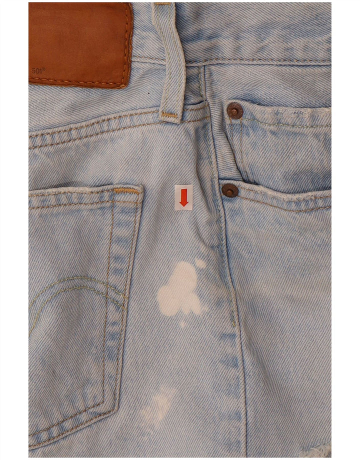 Levi's Short en Jean 501 Femme W27 Petit Bleu Coton