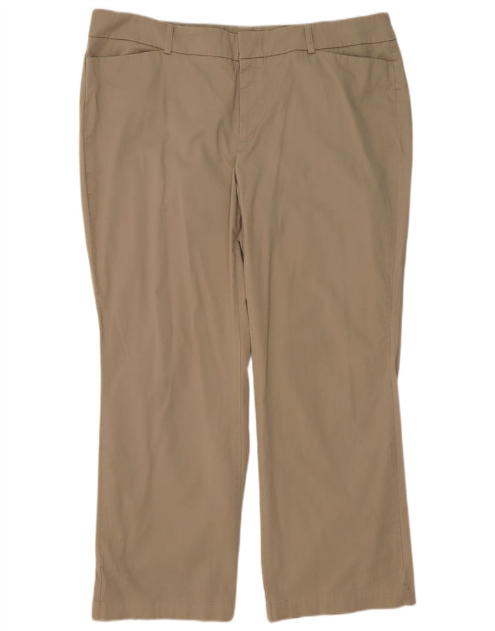 DOCKERS Pantalon droit décontracté pour femme US 22 3XL W42 L30 Coton beige
