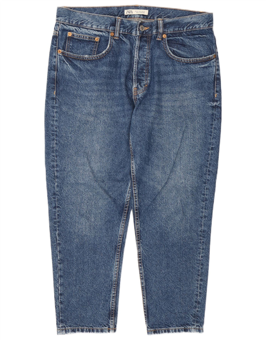 Zara Jean court pour homme EU 46 XL W36 L25 Bleu