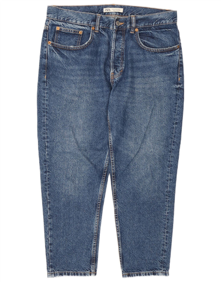 Zara Jean court pour homme EU 46 XL W36 L25 Bleu