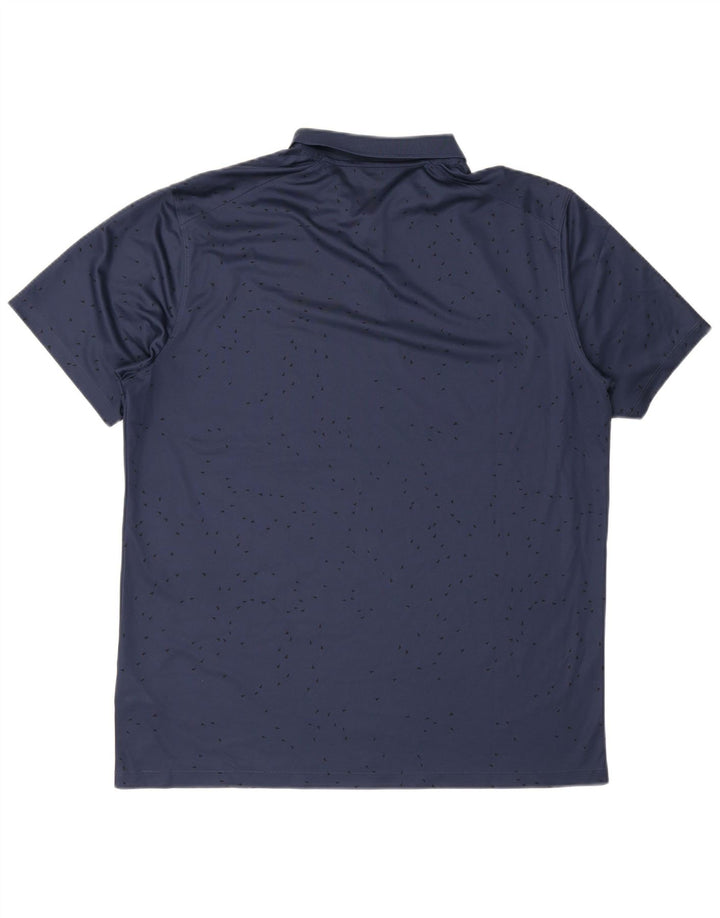 Nike Polo Dri Fit Standard Fit pour homme en polyester bleu marine Taille L