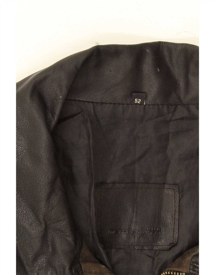 Metropolitan Veste en cuir pour homme IT 52 XL Cuir noir