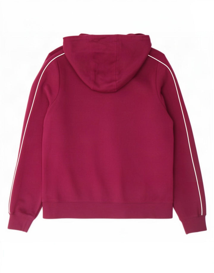 Nike Pull à capuche zippé pour femme UK 14 Coton marron moyen