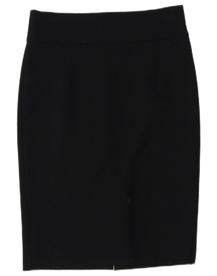 ZARA Womens Pencil Skirt XL W36 Black Acetate
