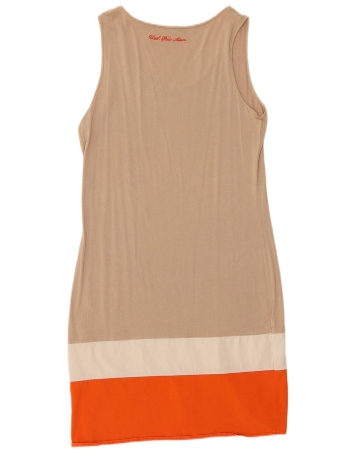 U.S. Polo Assn. Robe Basique Femme UK 42 Beige Moyen Colorblock
