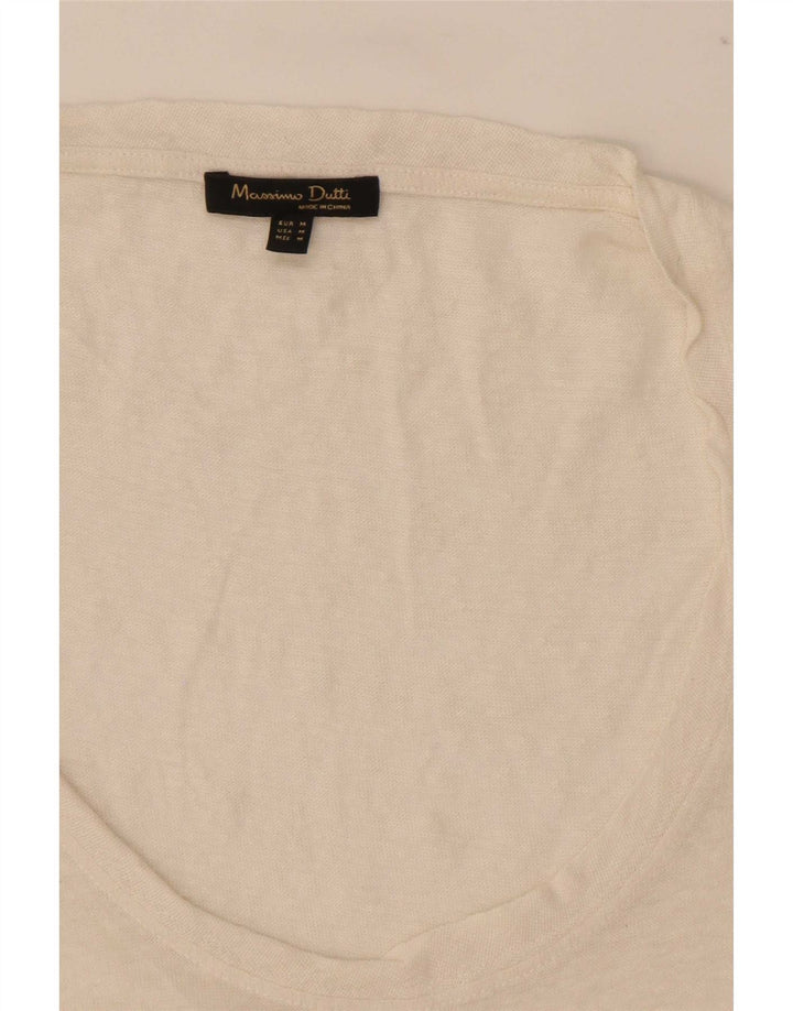 Massimo Dutti Débardeur pour femme UK 14 Medium Off White
